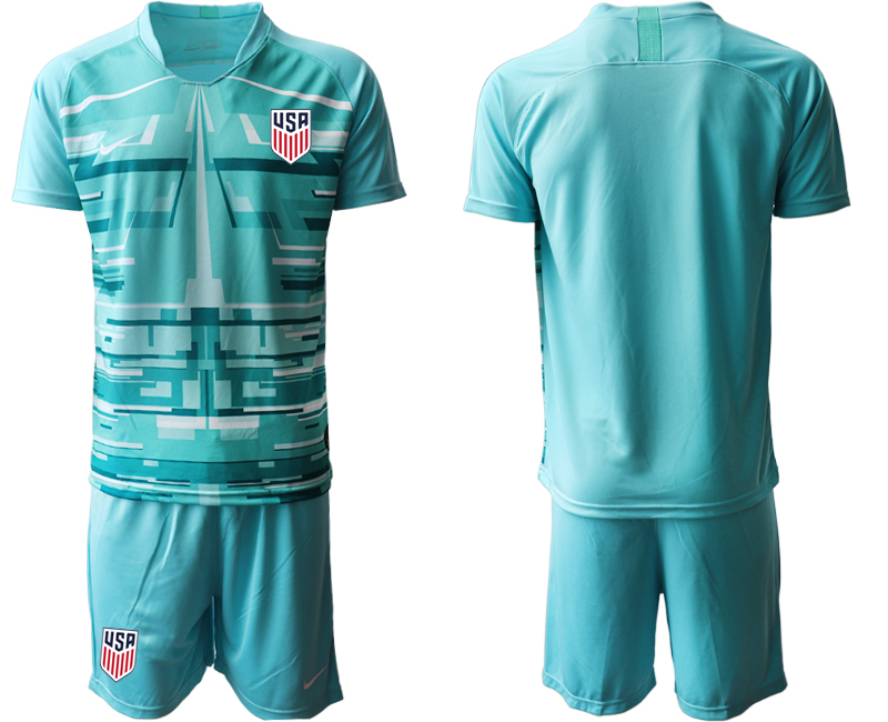 Men 2020-2021 Season National team United States goalkeeper blue Soccer Jersey
